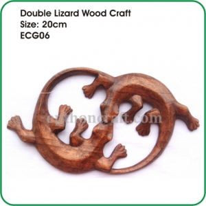 Double Lizard Wood Craft